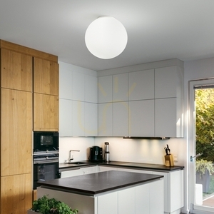 Plafond Ideallux MAPA BIANCO PL1 40 cm White Glass 059839 small 1