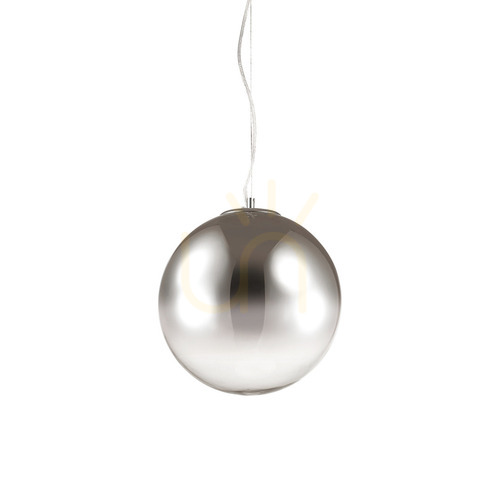 Check Pendant Light Ideallux Mapa Clear SP1 D40 Chrome Glass 161334