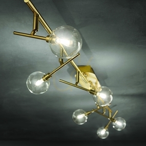 Plafon sufitowy Ideallux Maracas PL6 brass 6xG4 118 cm 200361 small 2