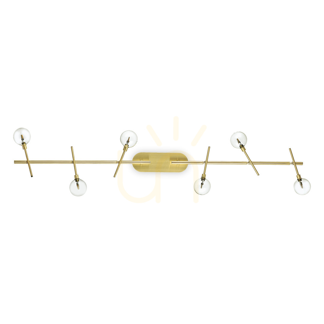 Plafon sufitowy Ideallux Maracas PL6 brass 6xG4 118 cm 200361