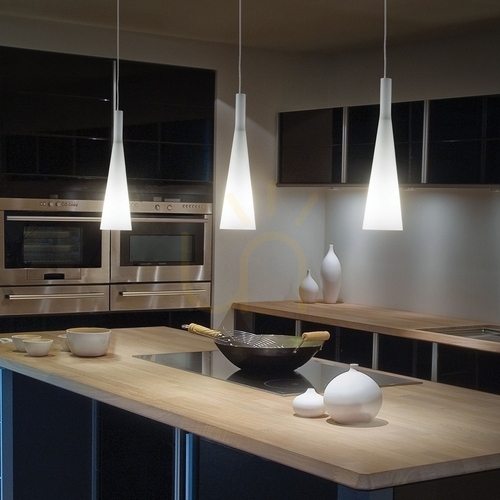 Check Pendant Light Ideal Lux Milk SP3 White Glass 62 cm 030326