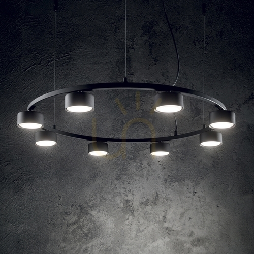 Check Pendant Light Ideallux MINOR Linear SP6 Black Metal 115 cm 235486