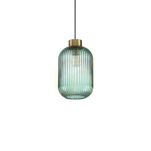 Check Pendant Light Ideallux Mint 248554 Green Glass 14 cm E27
