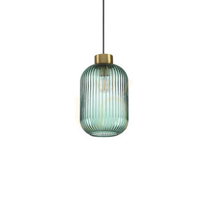Pendant Light Ideallux Mint 248554 Green Glass 14 cm E27 small 0
