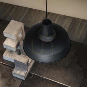 Pendant Light Ideallux Moby SP1 Nero Black Metal 35 cm 093659 small 5