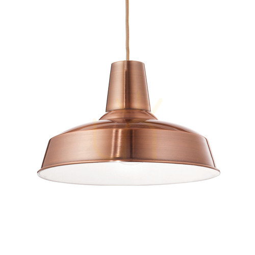 Check Pendant Light Ideallux Moby SP1 Copper Metal 35 cm 093697