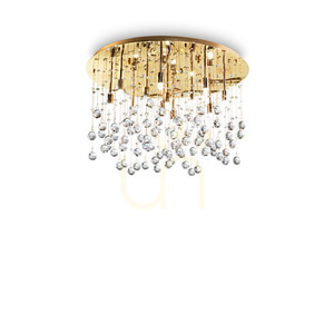 Plafon Ideallux Moonlight PL12 Oro złoty 60 cm 082783 small 0