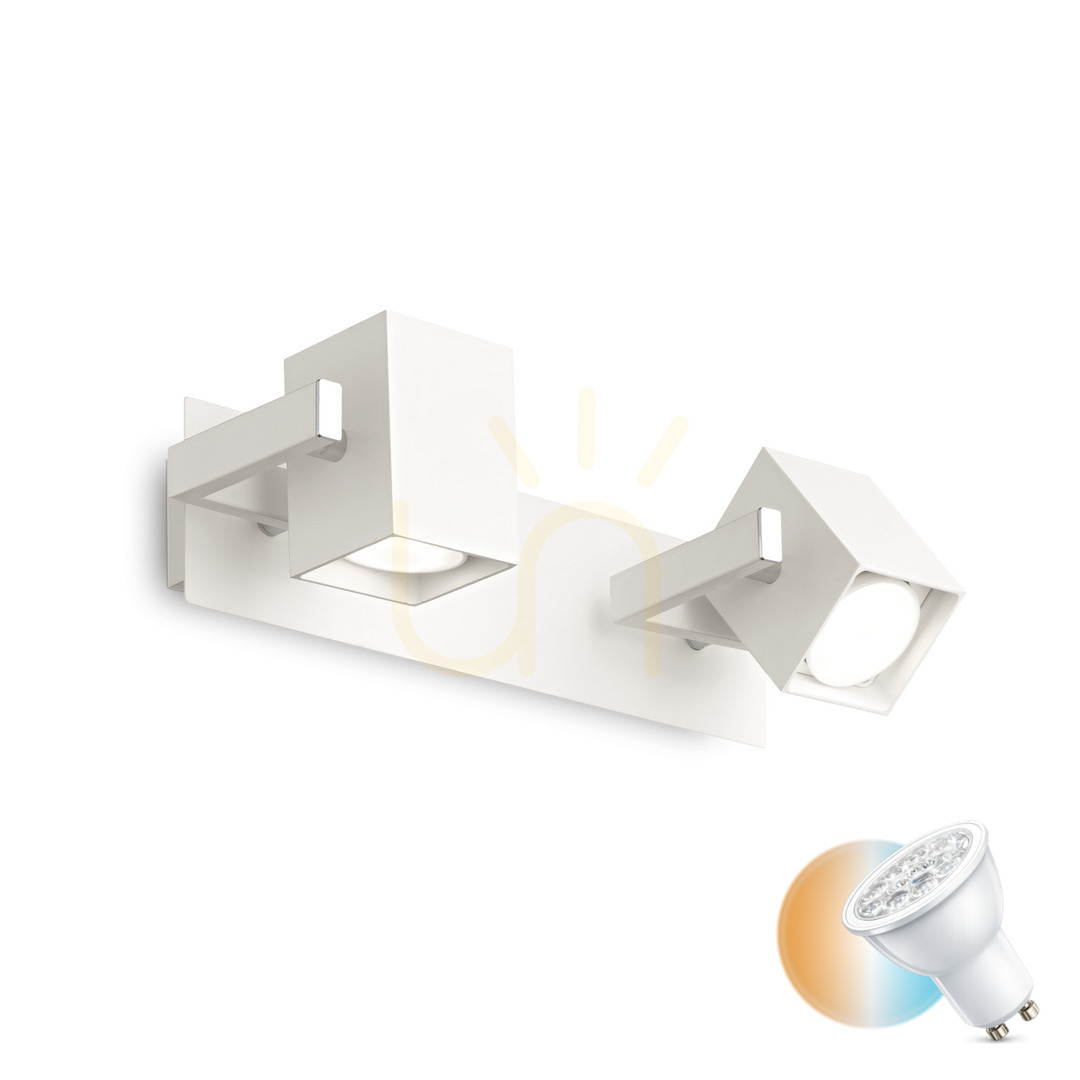 Wall Light Ideal Lux Mouse AP2 Bianco White 2xGU10 Metal 073545