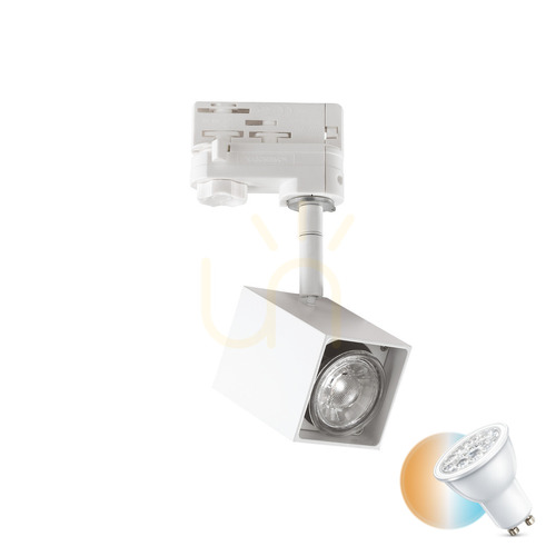 Check Track Light Ideallux Mouse White GU10 1-Light Metal 229768