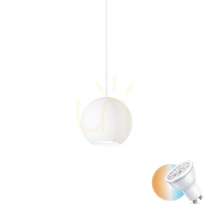 Pendant Light Ideal Lux Mr Jack SP1 Small White Metal GU10 231228 small 0