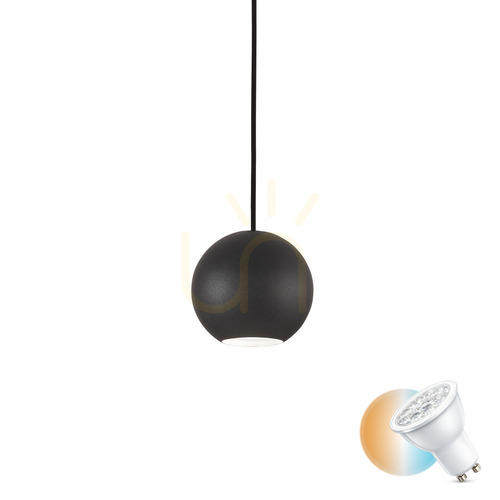 Check Pendant Light Ideallux MR Jack SP1 Small Black Metal GU10 231259