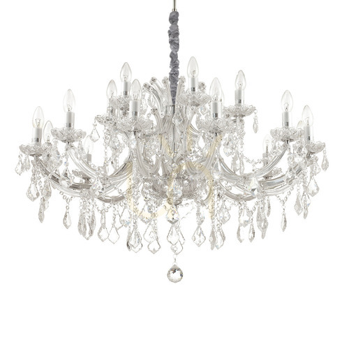 Check Pendant Light Ideallux Napoleon SP18 Chrome Crystal 96cm 167268
