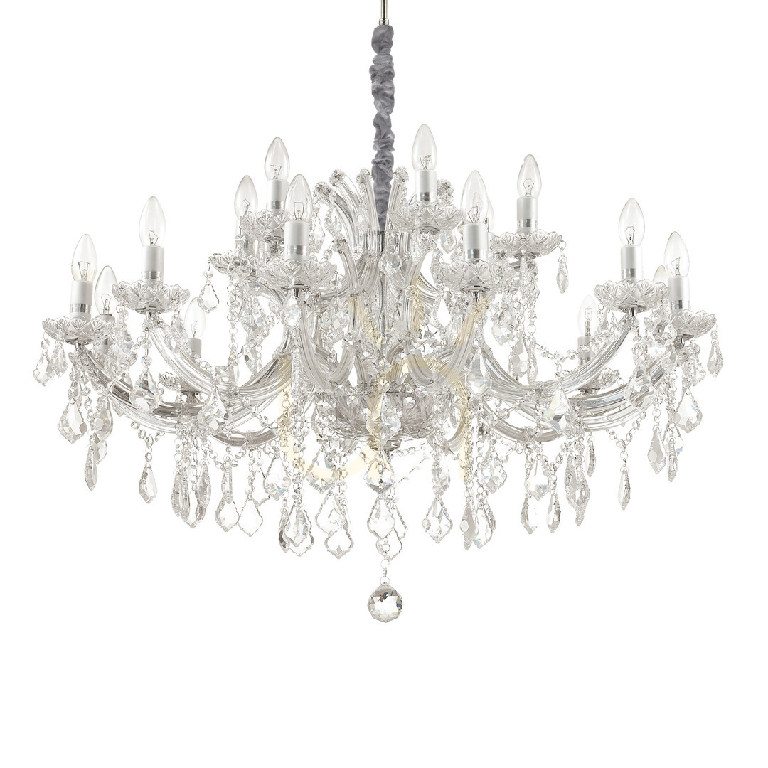 Pendant Light Ideallux Napoleon SP18 Chrome Crystal 96cm 167268