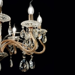 Pendant Light Ideallux Negresco SP8 Gold Crystal Glass 73.5 cm 087764 small 2