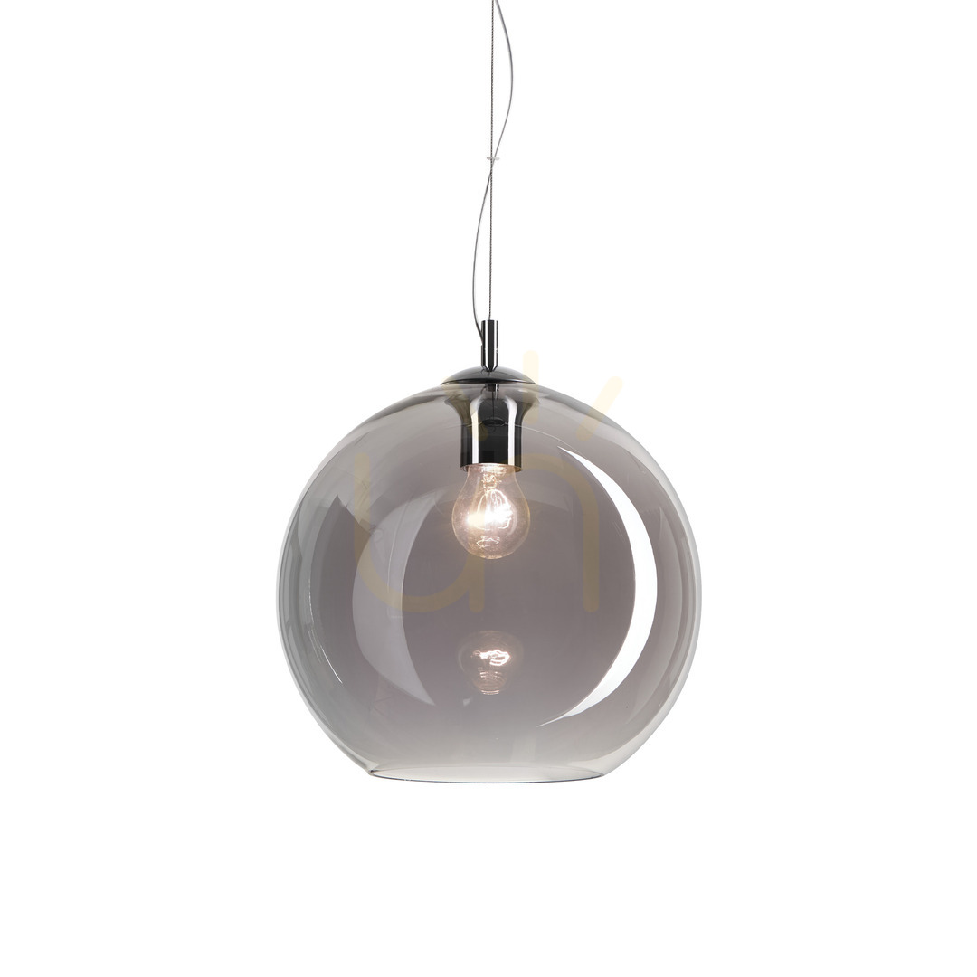 Pendelleuchte Ideallux NEMO SP1 D30 Fumé Glas Chrom E27 094236