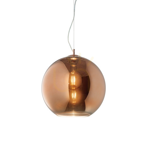 Check Pendant Light Ideallux Nemo SP1 D30 Copper Glass 30 cm 111902