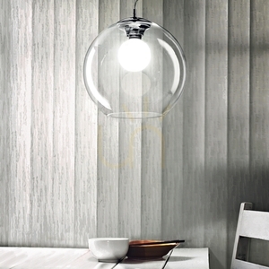 Pendant Light Ideallux NEMO SP1 D30 Transparent Glass Chrome 052809 small 2