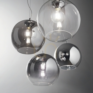 Pendant Light Ideallux NEMO SP1 D30 Transparent Glass Chrome 052809 small 3