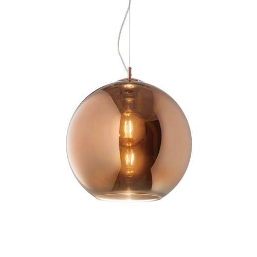 Check Pendant Light Ideallux Nemo SP1 D40 Copper Glass 40 cm 111919