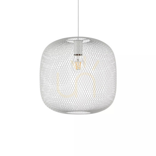 Check Pendant Light Ideallux Net SP1 White 34 cm Metal 328133