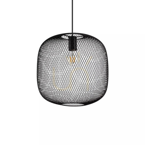 Check Pendant Light Ideallux NET SP1 D34 Black Gold Metal 34 cm 328126