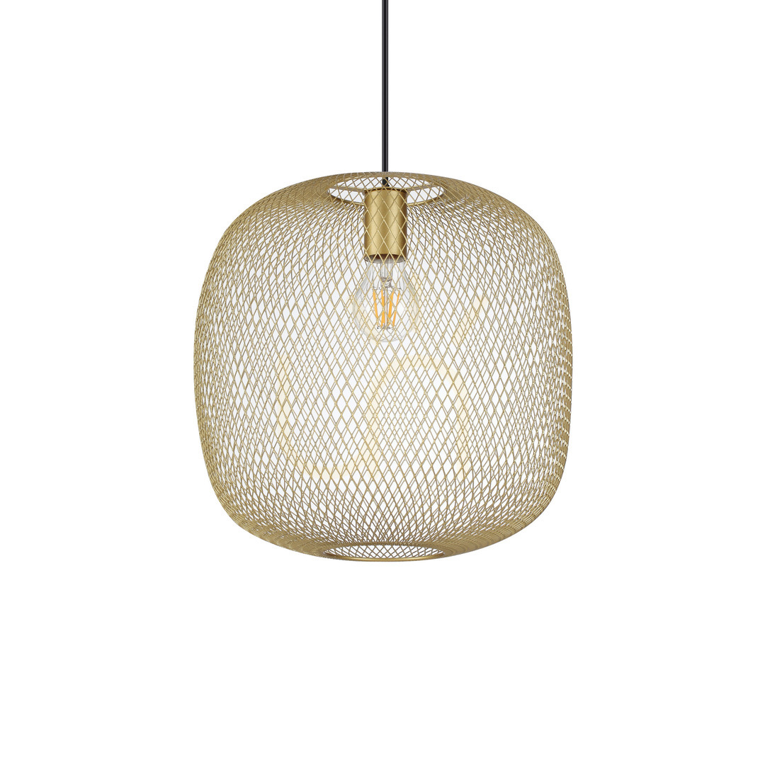 Pendelleuchte Ideallux Net SP1 D34 schwarz gold E27 34 cm 317281