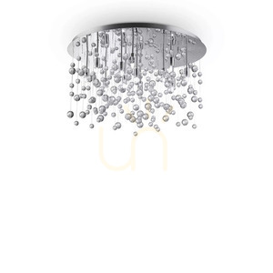 Plafon Ideallux Neve PL12 Cromo 022239 chrom metal szkło 63 cm small 1
