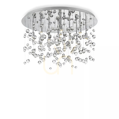Check Plafon Ideallux Neve PL8 Cromo 022222 8xG9 chrom metal szkło 40,5 cm