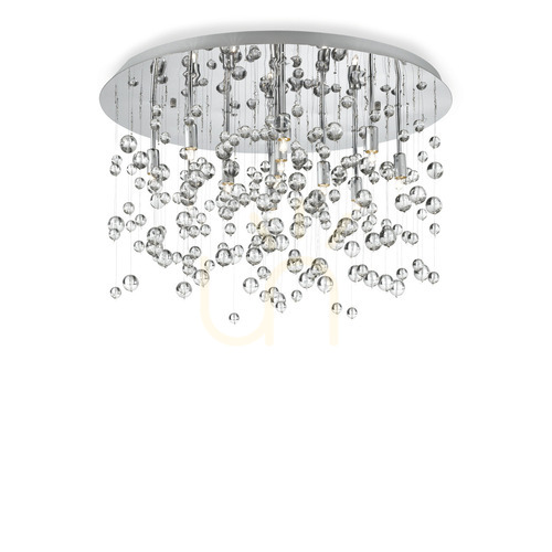 Check Plafon Ideallux Neve PL8 Cromo 022222 8xG9 chrom metal szkło 40,5 cm