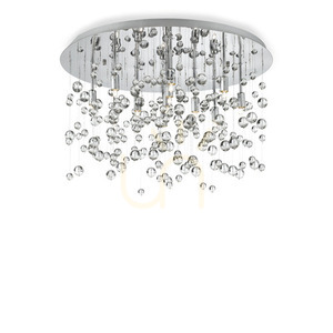 Plafon Ideallux Neve PL8 Cromo 022222 8xG9 chrom metal szkło 40,5 cm small 0