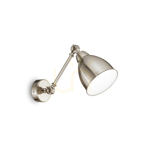 Check Wall Light Ideal Lux Newton AP1 Nickel 016399