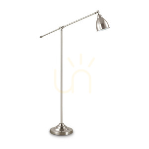 Standing Lamp Ideal Lux Newton PT1 Nickel Metal E27 150 cm 015286 small 0