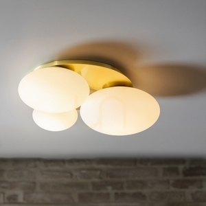 Plafon sufitowy Ideal Lux Ninfea PL2 Ottone brass szkło 36 cm 293653 small 1