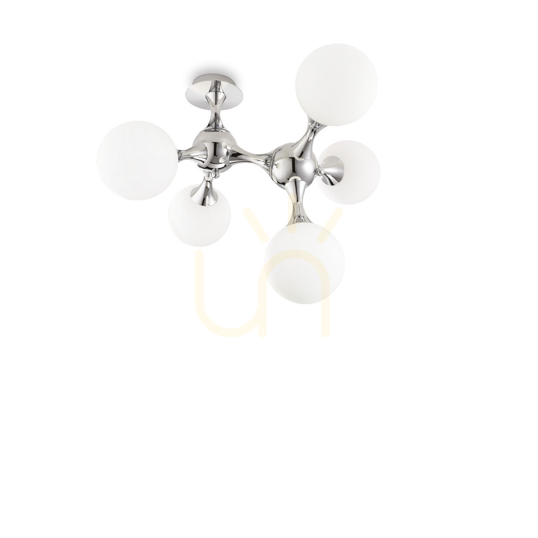 Plafon Ideallux Nodi PL5 Bianco 073712 biały 5xE14 55 cm