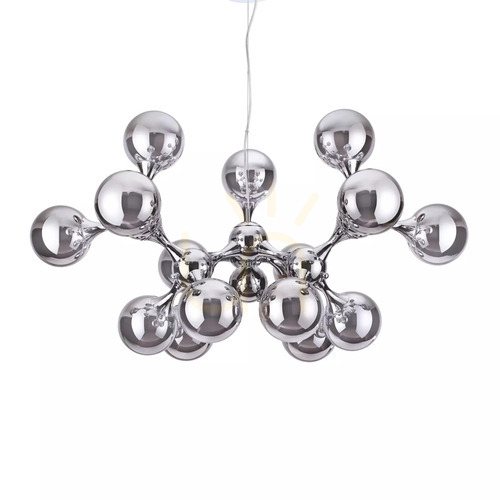 Check Pendant Light Ideal Lux Nodi SP15 Chrome 15-Light 105 cm 200491