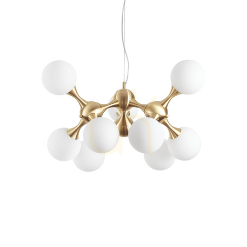 Check Pendant Light Ideal Lux Nodi SP9 Brass 80 cm 241036