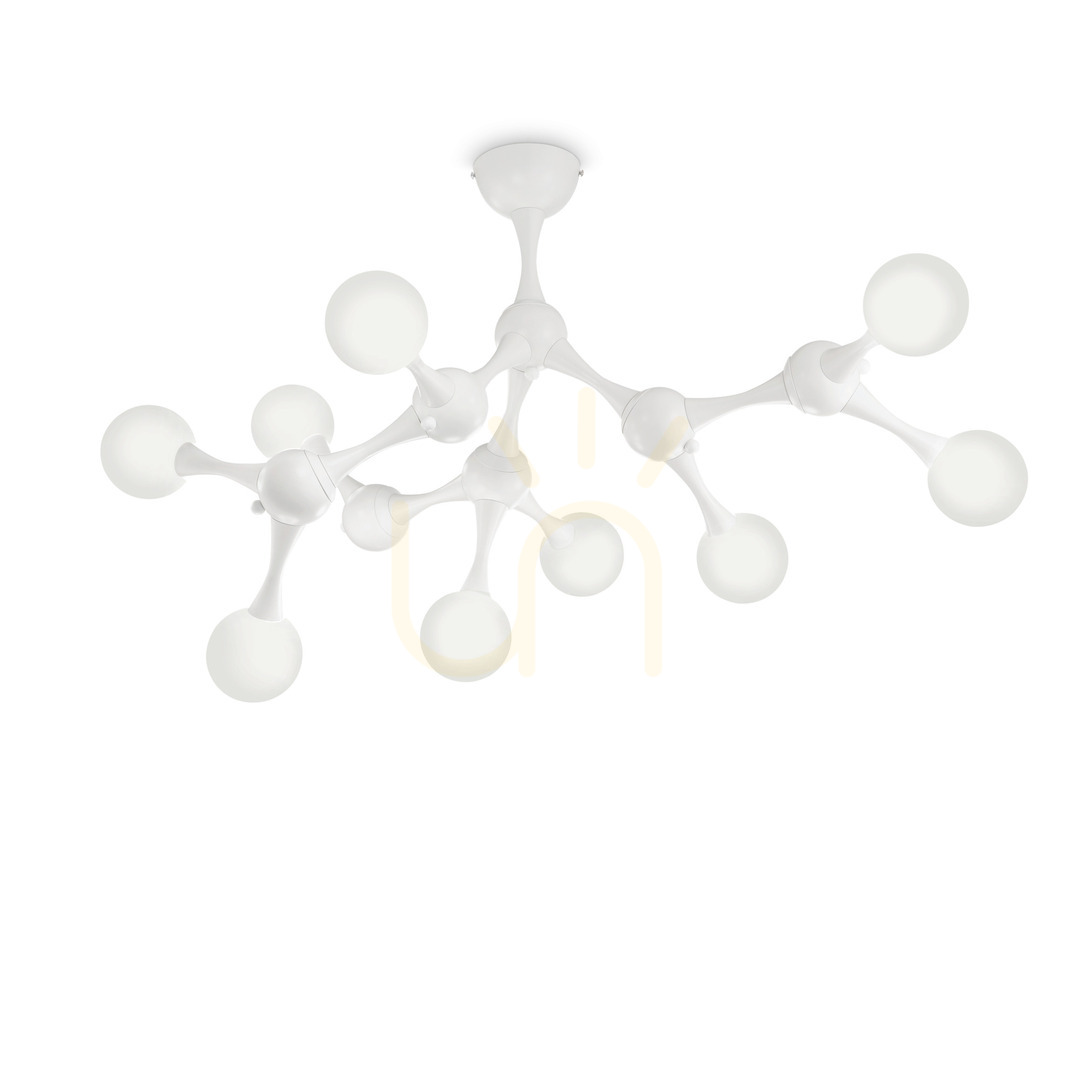 Plafon sufitowy Ideal Lux Nodi PL9 Bianco biały 9xG9 83 cm 149622