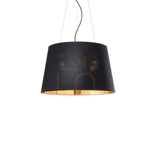 Check Pendant Light Ideallux Nordik SP4 Black Textile 50 cm 161648