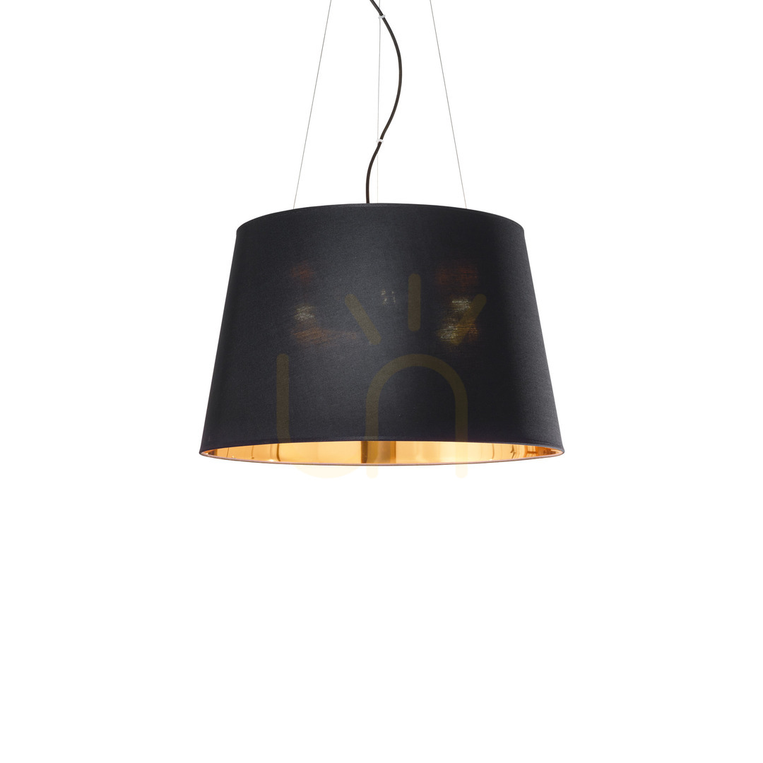 Pendelleuchte Ideallux Nordik SP4 schwarz Stoff Ø50 cm 161648