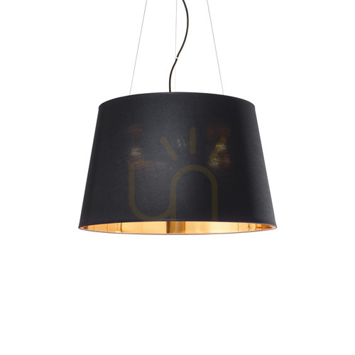 Check Pendant Light Ideallux Nordik SP6 Black Textile 60 cm 161662