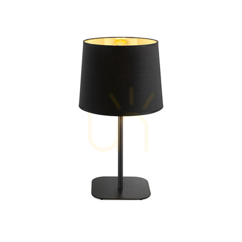 Check Table Lamp Ideallux Nordik TL1 Black Fabric Metal 48 cm 161686