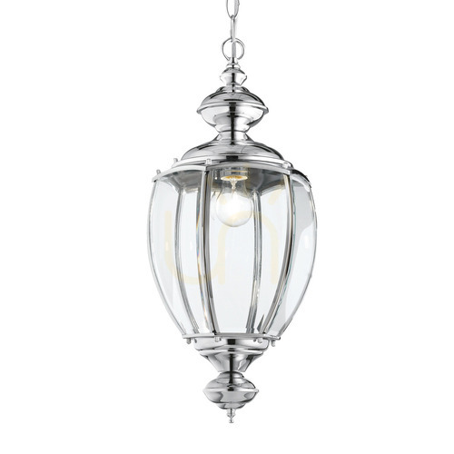 Check Pendant Light Ideallux Norma SP1 Chrome Glass 25 cm 094786