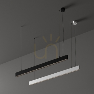 Pendant Light Ideallux OFFICE SP Black LED 30W 3000K 112.8 cm 271187 small 2