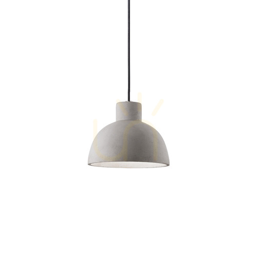 Check Pendant Light Ideal Lux OIL SP1 Grey Concrete 20.5 cm 129082