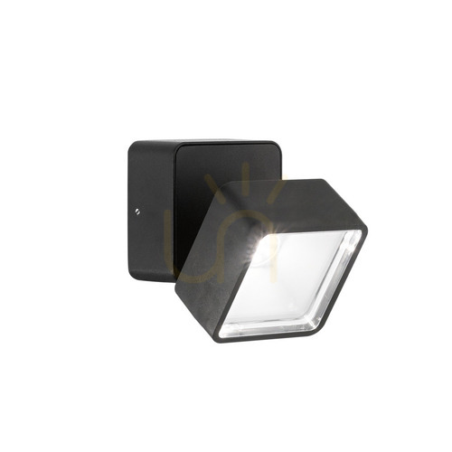 Check Outdoor Wall Lamp Ideallux OMEGA SQUARE AP Nero Black 4000K 7W 285535