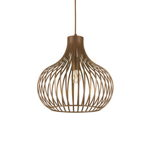 Pendant Light Ideallux Onion SP1 D38 Brown Metal E27 205298 small 0