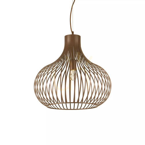 Check Pendant Light Ideallux Onion SP1 Brown Metal 47 cm 205304