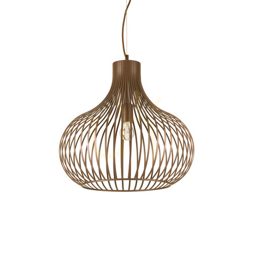 Check Pendant Light Ideallux Onion SP1 Brown Metal 47 cm 205304