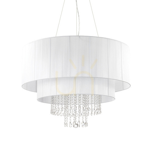 Check Pendant Light Ideallux Opera SP10 White 90 cm 165011