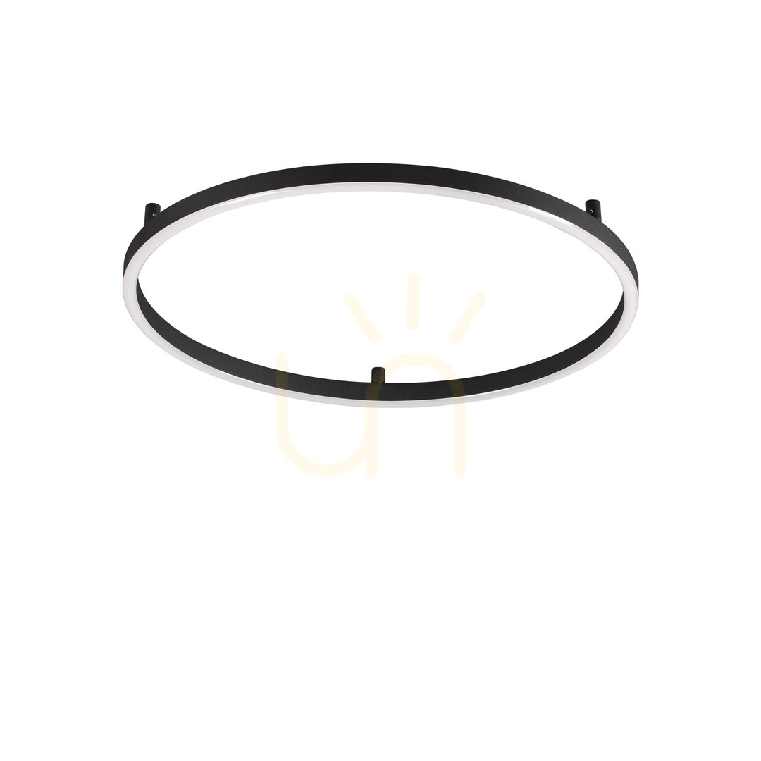 Plafon Ideallux Oracle Slim D070 3000K black LED 70 cm 266008